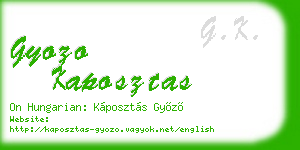 gyozo kaposztas business card